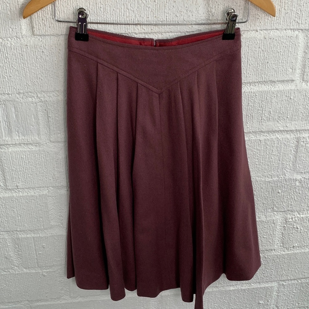 Vintage Clyde Women's Pleated Purple High Waisted Skirt sz 7/8